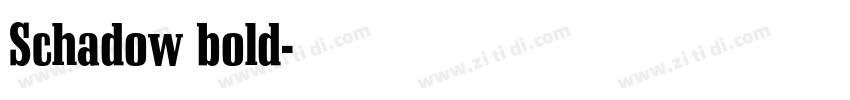 Schadow bold字体转换